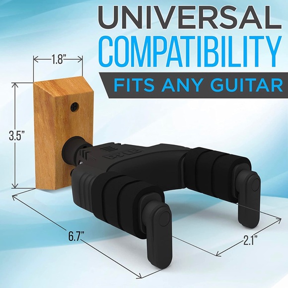 Guitar Wall Hanger Mount Stand with Auto-Lock, Stringed Instrument Hook Holder - Picture 1 of 6